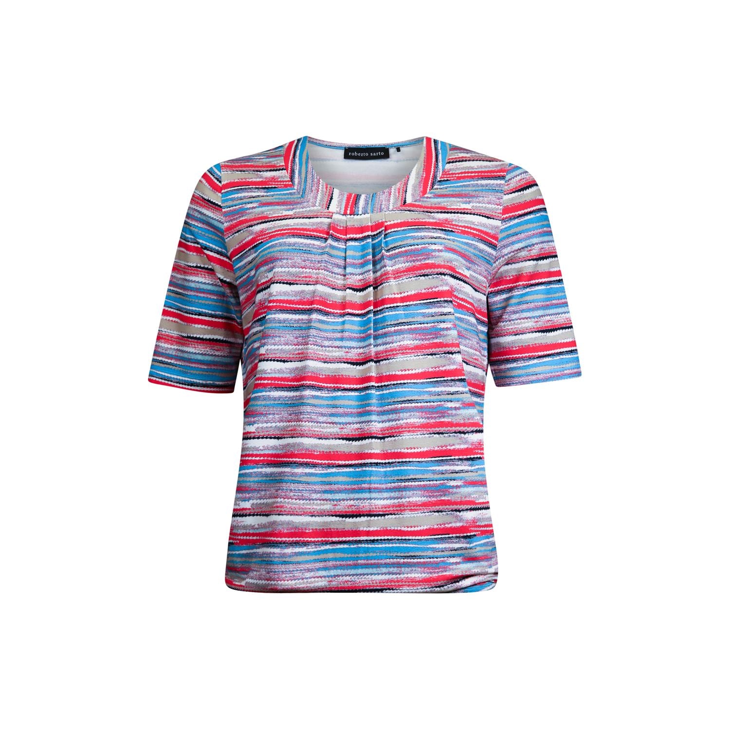 Blouson elastic o-neck s/s