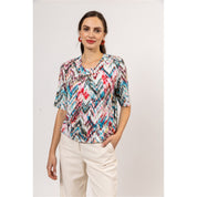 Blouson elastic o-neck s/s