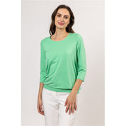 T-shirt blouson boothals 3/4 sl
