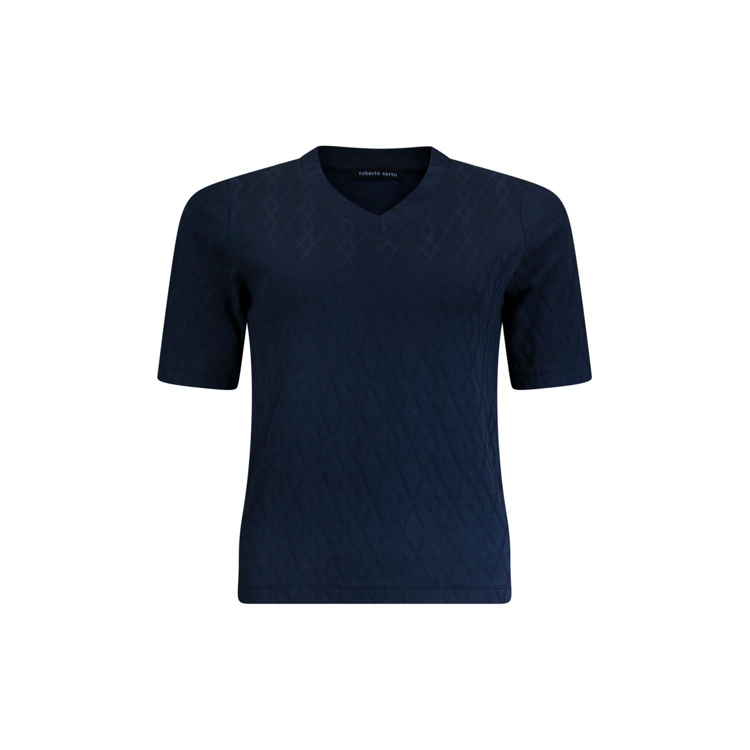 T-shirt rib v-neck s/s