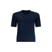 T-shirt rib v-neck s/s