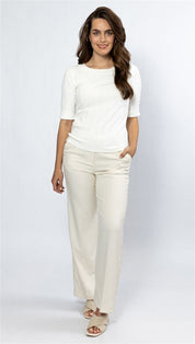 T-shirt rib boatneck long s/s