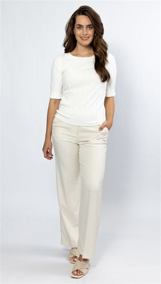 T-shirt rib boatneck long s/s