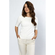 T-shirt rib boatneck long s/s