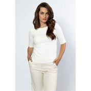 T-shirt rib boatneck long s/s
