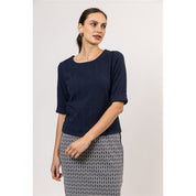T-shirt rib boatneck long s/s