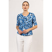 Blouson elastic o-neck s/s