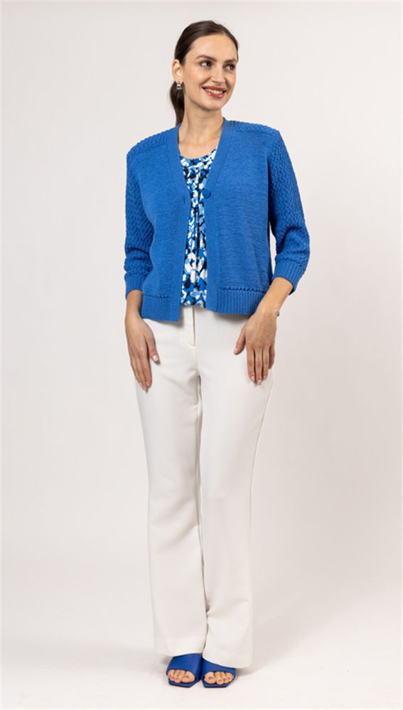 Blouson elastic o-neck s/s