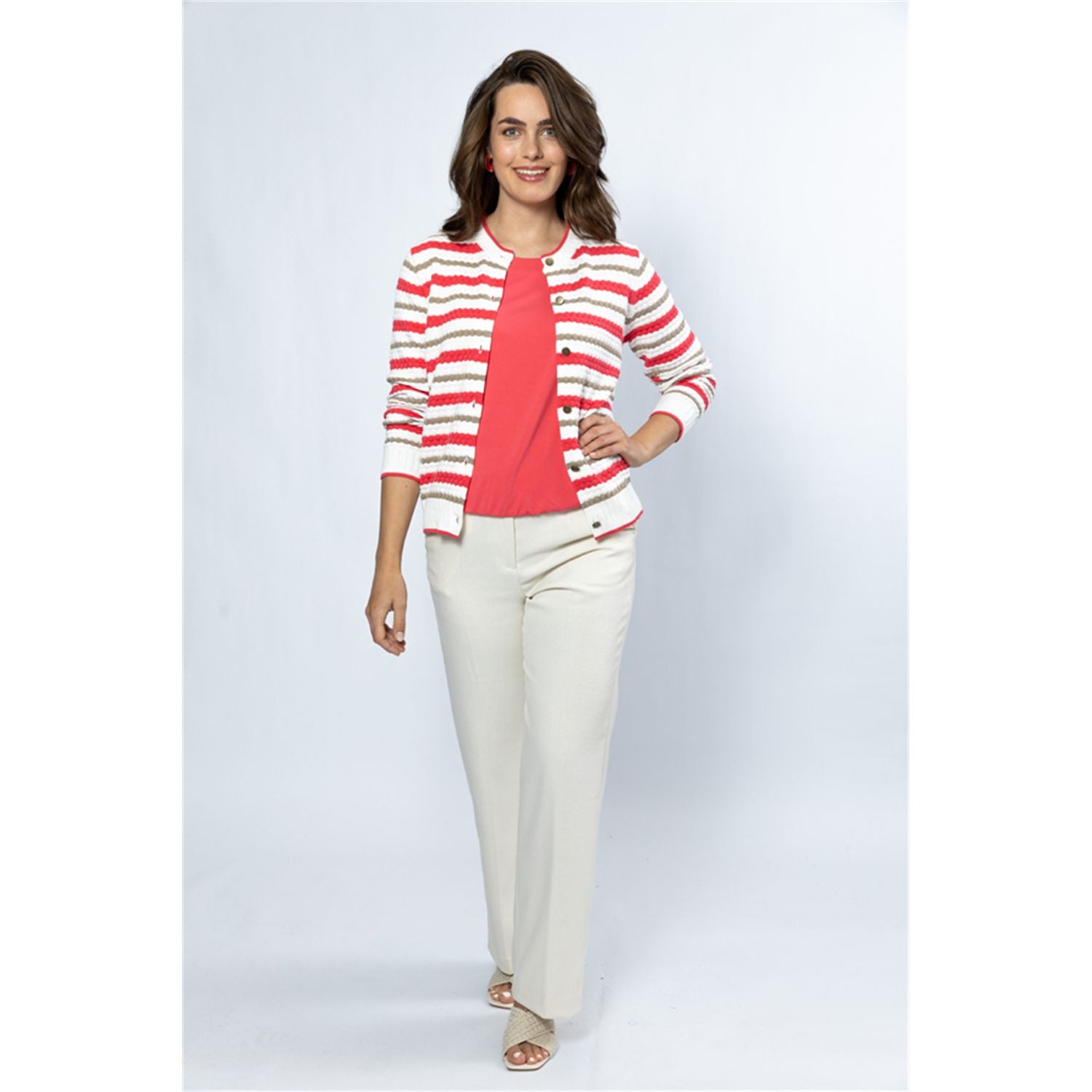 Vest ronde hals l/m