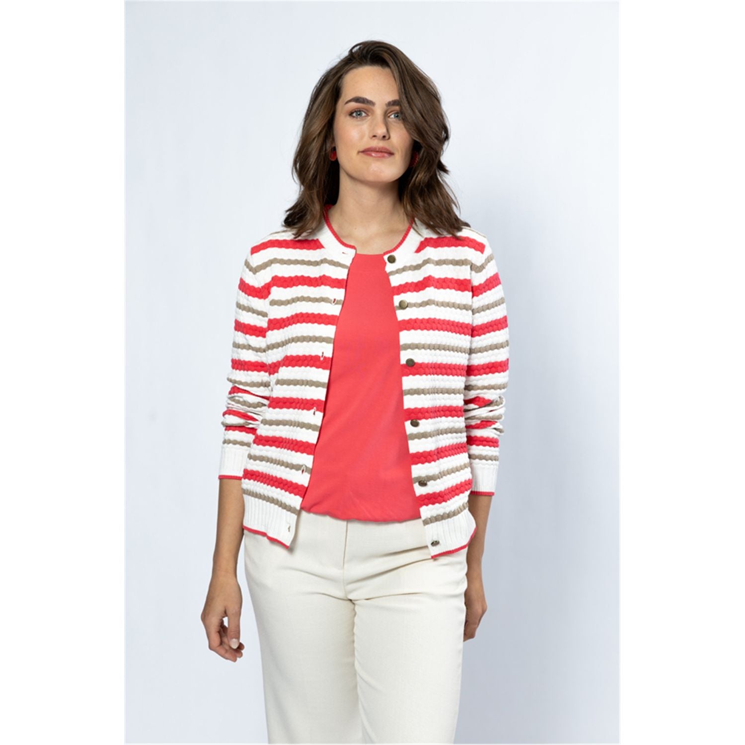 Vest ronde hals l/m