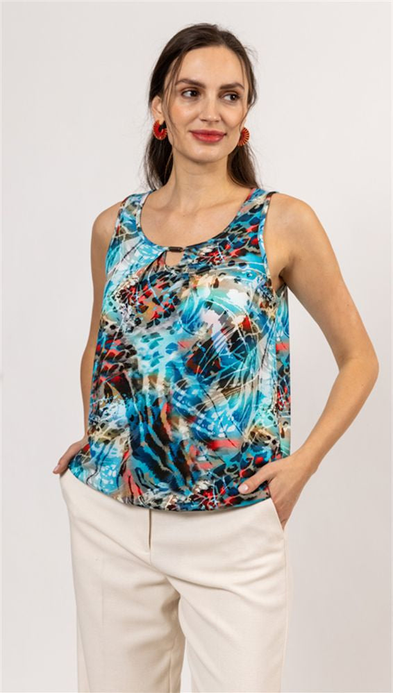 Singlet blouson ronde hals