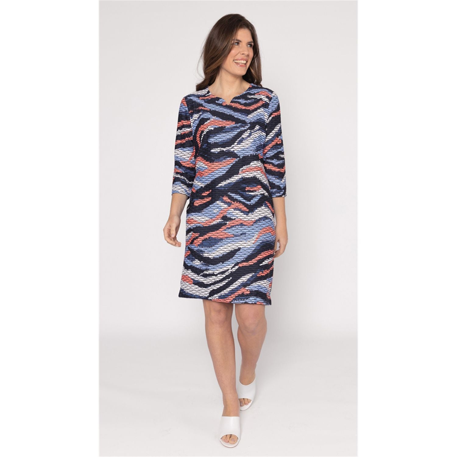 Jurk ronde hals met v