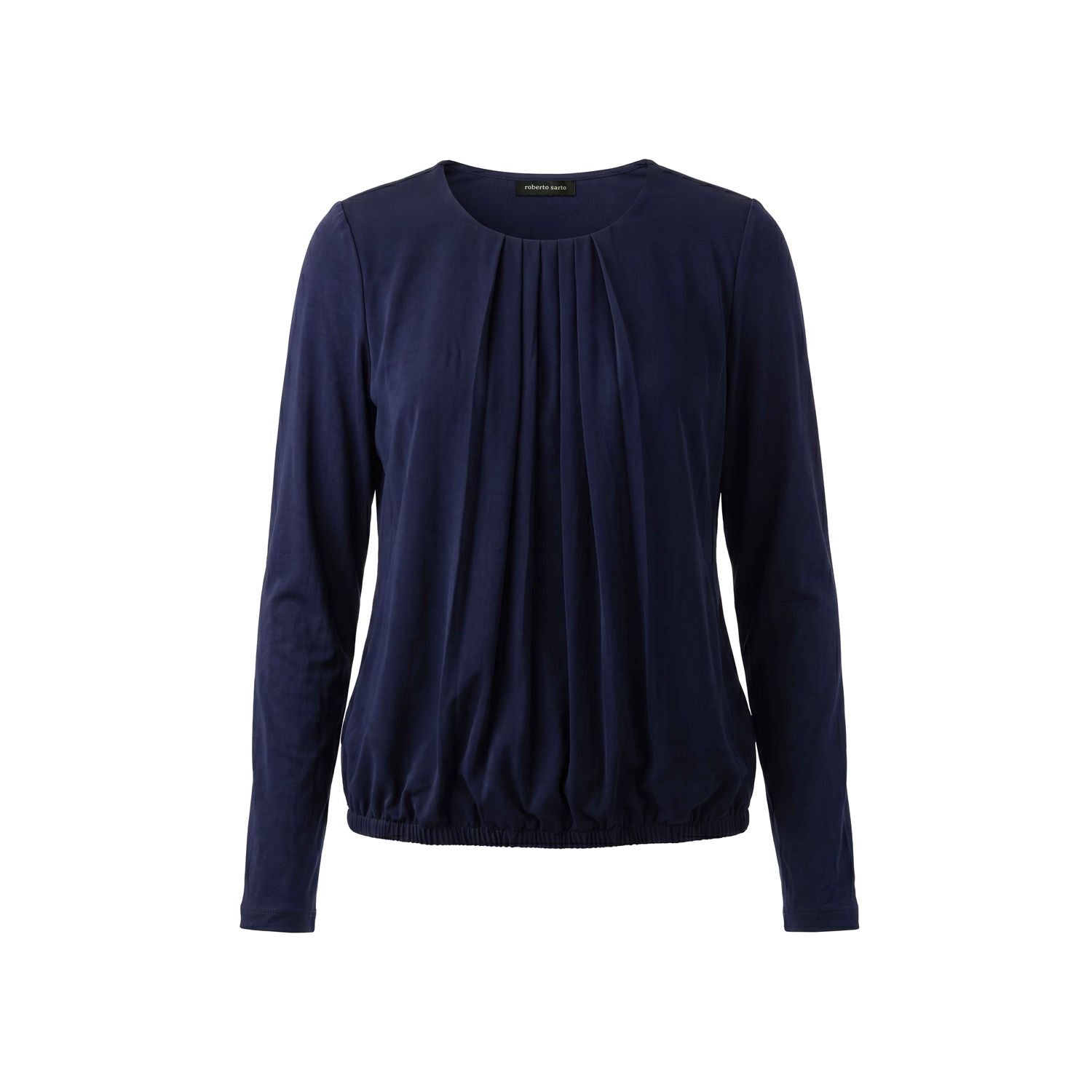 Blouson ronde hals geplooid