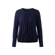 Blouson ronde hals geplooid