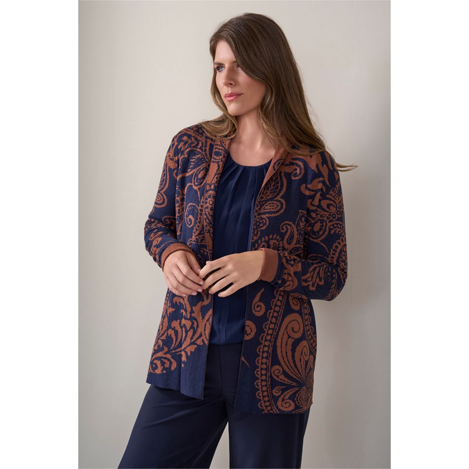 Blouson ronde hals geplooid