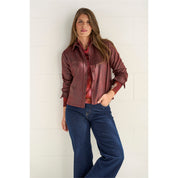 Blouse fake leather