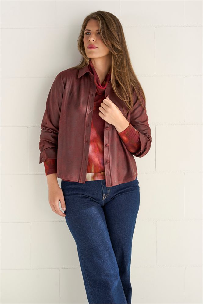 Blouse fake leather