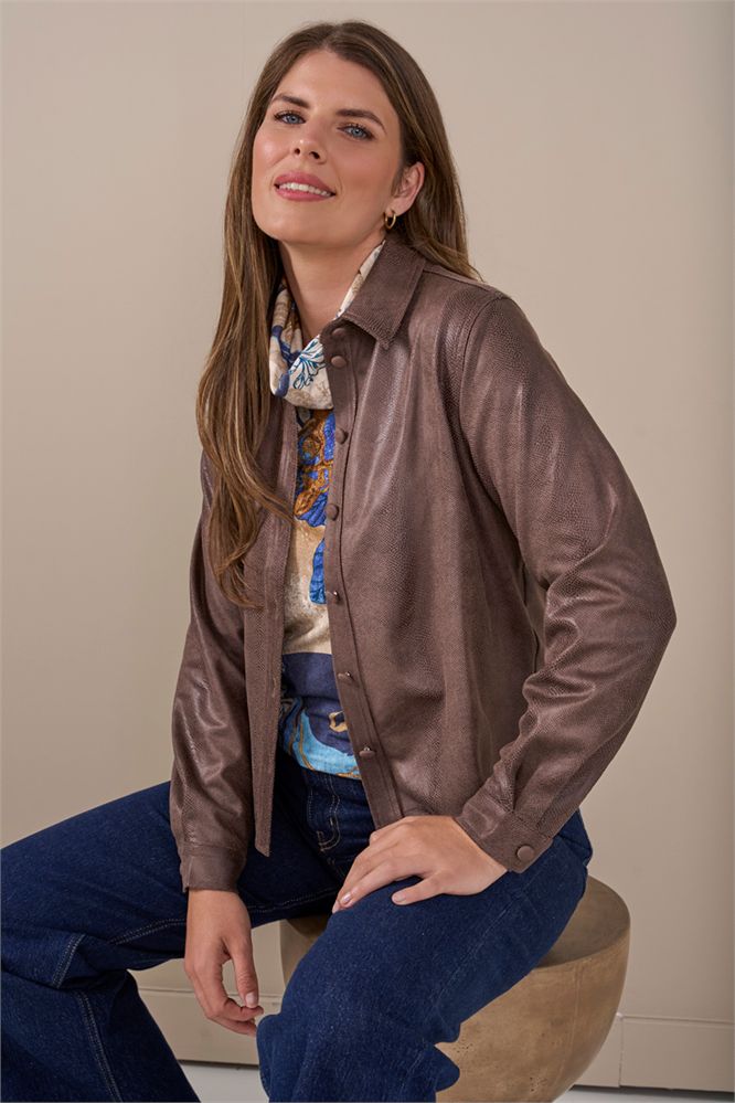 Blouse fake leather