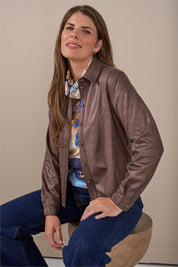 Blouse fake leather