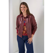 Blouson print ronde hals