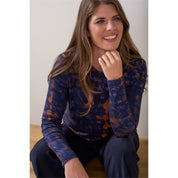 Blouson print ronde hals