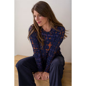 Blouson print ronde hals