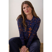 Blouson print ronde hals