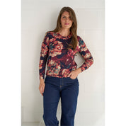 Blouson print ronde hals