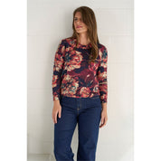 Blouson print ronde hals