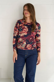 Blouson print ronde hals