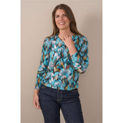 Blouson print ronde hals