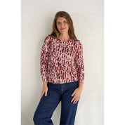 Blouson print ronde hals