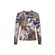 Blouson print ronde hals