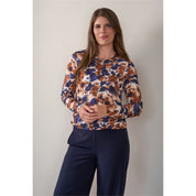 Blouson print ronde hals