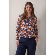Blouson print ronde hals