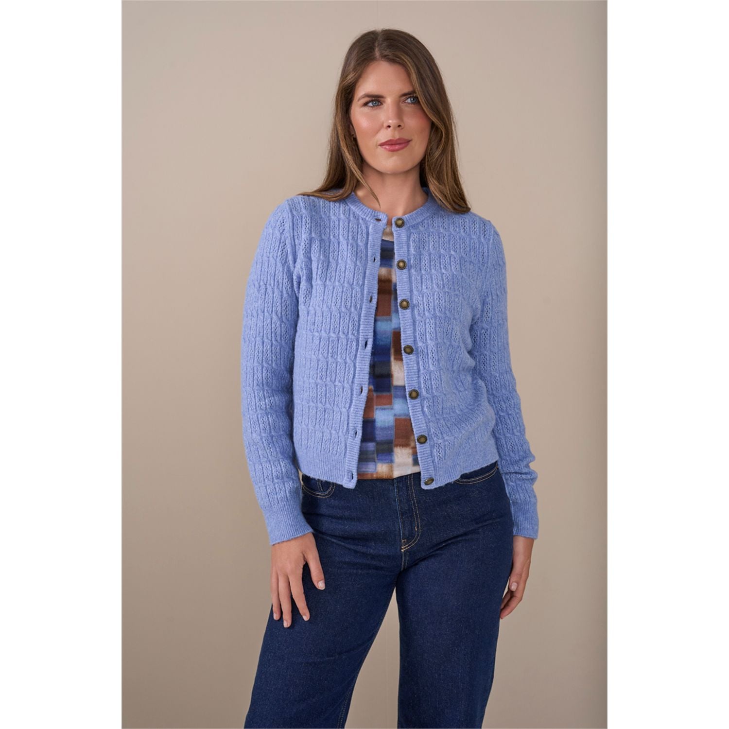 Blouson print ronde hals