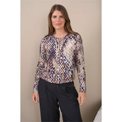 Blouson print ronde hals