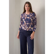 Blouson print ronde hals