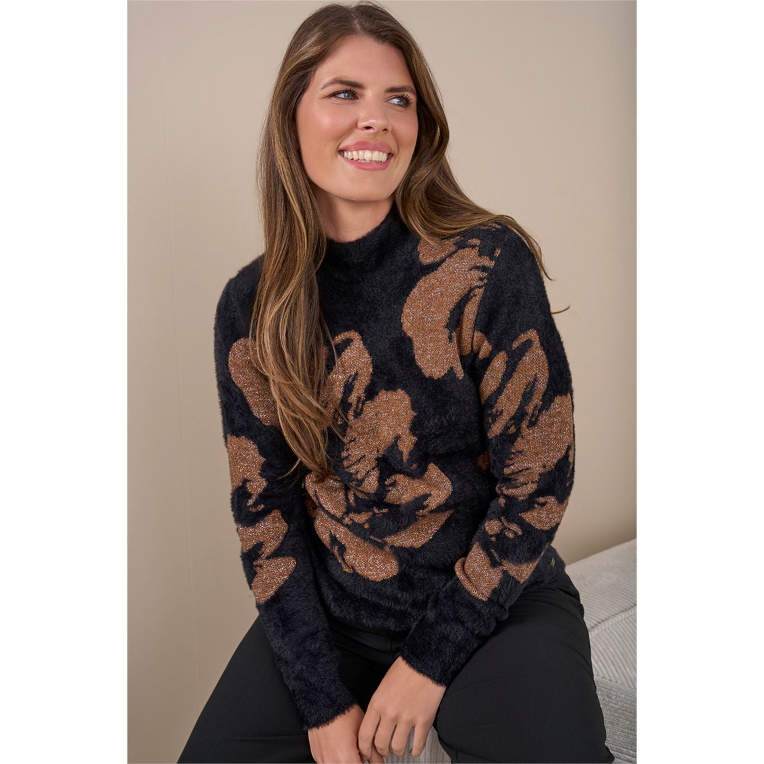 Trui turtle jacquard