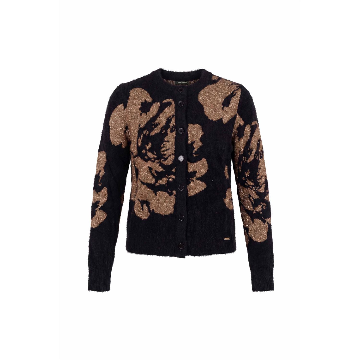 Vest ronde hals jacquard