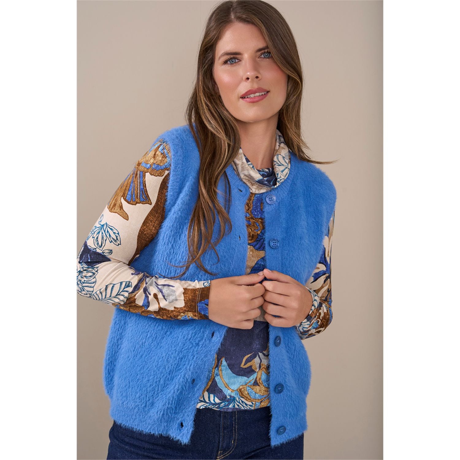 Vest ronde hals mouwloos
