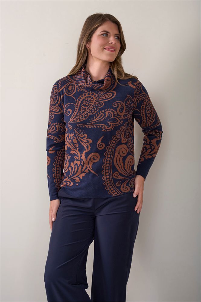 Pullover jacquard kol