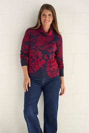 Pullover jacquard kol