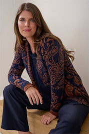 Vest jacquard shawlkraag