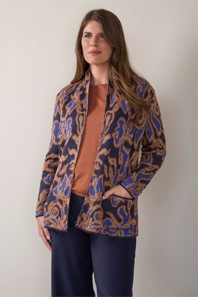 Vest sjaalkraag jacquard