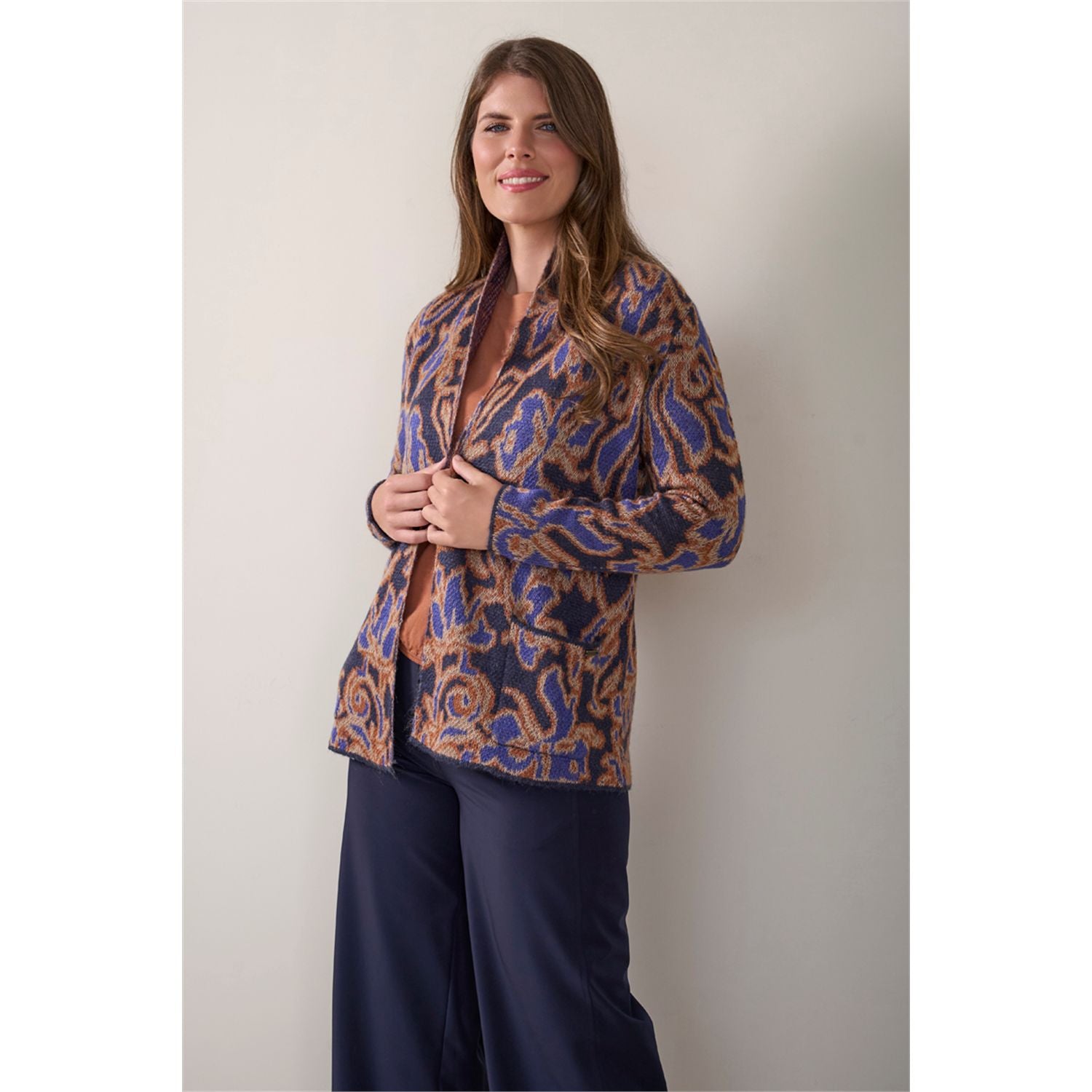 Vest sjaalkraag jacquard