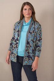 Vest sjaalkraag jacquard