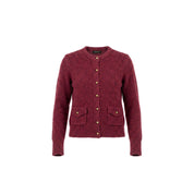 Vest ronde hals bouclé
