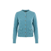 Vest ronde hals bouclé