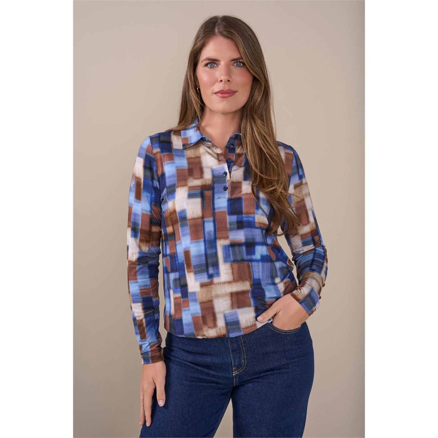 Blouson polo print